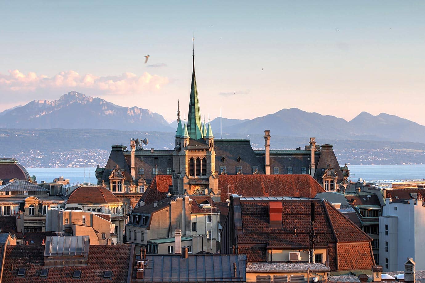 View of the Lausanne cathedral