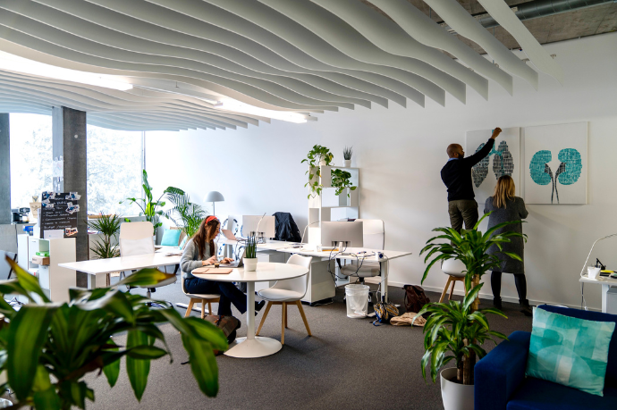 Biopôle private offices and desks